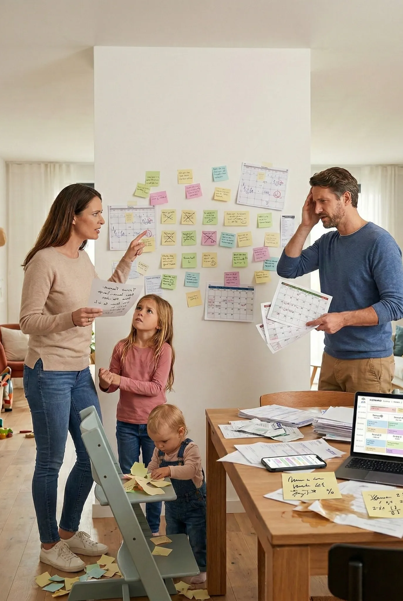 Vorher: Chaos im Familienalltag