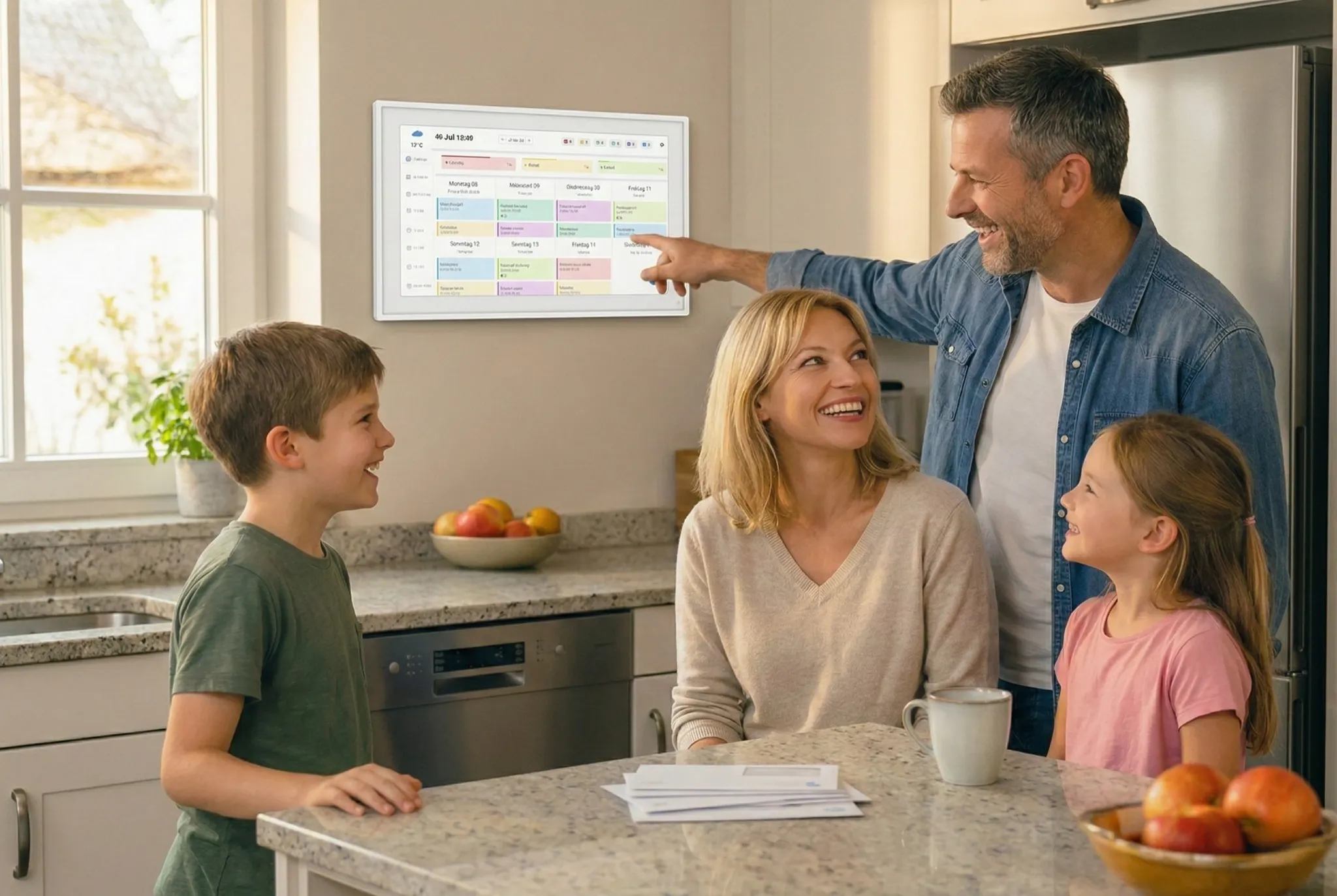 Glückliche Familie mit ORBIT